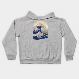 The Great Wave of Pigs Kids Hoodie